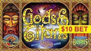 Gods & Titans Slot - GREAT WIN - $10 Max Bet!