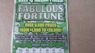 $20 Illinois Instant Lottery Ticket Scratchcard - Fabulous Fortune