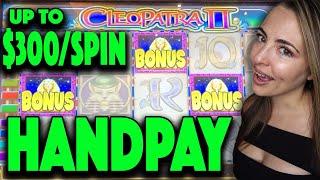 Up To $300/SPIN HANDPAY JACKPOT on CLEO 2 Slot Machine!
