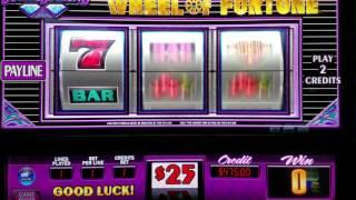 Wheel of Fortune High Limit 500$ Slot Machine Game Play $25 BET