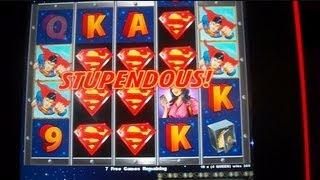 Superman BONUS ROUND FREE SPINS Slot Win