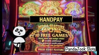 All 3 bonuses in the bonus for a HANDPAY! on Fu Dai Lian Lian Panda