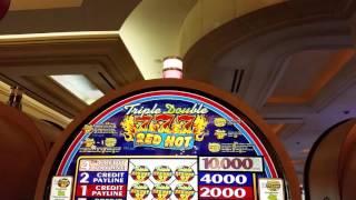 Triple Double Red Hot Sevens Hand Pay High Limit Jackpot