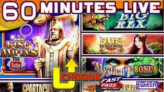 ⋆ Slots ⋆ 60 MINUTES LIVE ⋆ Slots ⋆ WMS GAME CHEST! U-CHOOSE ⋆ Slots ⋆ KING MIDAS, SPARTACUS & MORE!