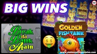 Break Da Bank Again & Golden Fish Tank BIG WINS • CASINO SLOT BONUS WINS !!