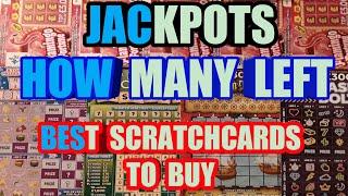 Scratchcards....LETS SEE WHATS LEFT IN  JACKPOTS..and WHAT ONE'S  ARE WORTH BUYING
