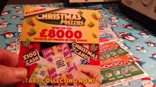 Scratchcards..Cash Spectacular...Monopoly...COOL FORTUNE..Christmas Countdown..