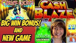 BIG WINS! Genie's Riches & NEW Cash Blaze Major Win Bonus!
