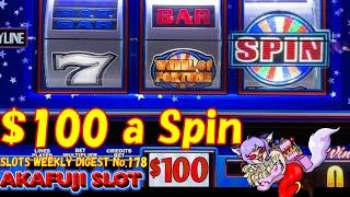 SLOTS WEEKLY DIGEST 178⋆ Slots ⋆ $100 Slot Machines, Wheel of Fortune Red White Blue Slot Jackpot 赤富士スロット