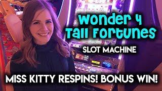 Tall Fortunes Slot Machine! Miss Kitty Re-Spins and Buffalo Bonus! Great Run!!!
