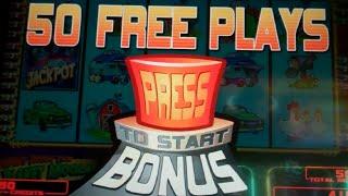 Invaders From the Planet Moolah Slot Machine Bonus - 50 FREE SPINS TRIGGER - NICE WIN