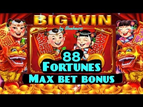88 FORTUNES slot machine MAX BET BONUS "BIG WIN"