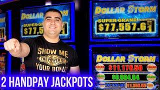 2 HANDPAY JACKPOTS On High Limit Dollar Storm | Las Vegas Casino JACKPOTS | SE-1 | EP-14