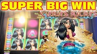 Genie's Riches - SUPER BIG WIN - Slot Machine Bonus Free Games Win