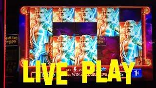 Zeus Son of Kronos live play max bet $6.00 WMS Slot Machine