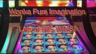 BIG WINS on Willy Wonka Pure Imagination Slot Machine