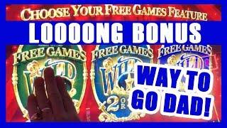 •My Dad's LOONNNG Bonanza Bonus #RETRIGGER + Mom's Betty Boop!! • Slot Machine Pokies w Brian C