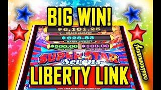 •BIG WIN!• - LIBERTY LINK SLOT • - LIVE PLAY! - Slot Machine Bonus