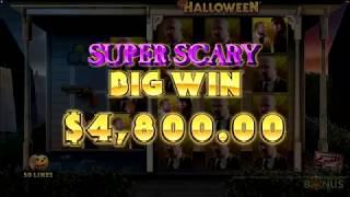 Halloween Slot - Scary BIG WIN - Game Play - by Microgaming