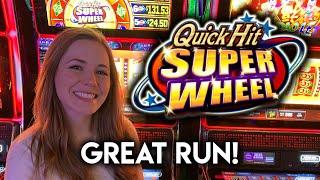 Great Run on Quick Hit Super Wheel Slot Machine! Quick Hits + BONUS!!