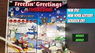NEW $10 Scratch Off from New York Lottery Freezin' Greetings WINNER WINNER