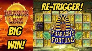 BIG WIN ON FIRE BALLS & RE-TRIGGER PHARAOH'S FORTUNE