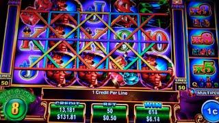 Cash Cave Slot Machine Bonus + Retrigger - 15 Free Games Win with Increasing Multipliers
