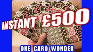 Instant £500•..One Card Wonder #1...Scratchcard...Let's get Scratching•