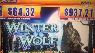 WINTER WOLF Slot Machine - LIVE from the SLOT GALLERY JACKPOT TIME!
