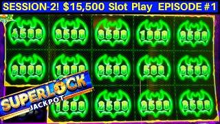 SUPERLOCK Jackpots Lock It Link Slot Machine Max Bet Bonuses Won- AWESOME SESSION | Se2 EPISODE #1