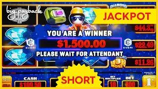 HANDPAY JACKPOT, SHOCKING!! Diamond Money Slot - LOVED IT! #Shorts
