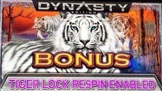 Incredible Bonus Big Retrigger Win IGT SIBERIAN STORM Slot Machine Dynasty Edition Tiger Lock Respin