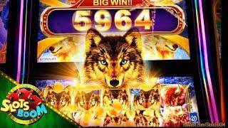 Golden Wolves BONUS BIG WIN !!!  Hu Wang Live Bonus 5c Konami Slots in San Manuel Casino