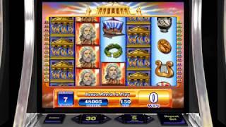 ZEUS Video Slot Casino Game with a FREE SPIN BONUS