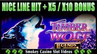 Timberwolf Deluxe Slot Nice Line Hit $ Bonus Win - Aristocrat