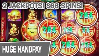 ⋆ Slots ⋆ 2 JACKPOT HANDPAYS on the LAS VEGAS STRIP ⋆ Slots ⋆ I’m Betting $66/Spin on Rising Fortunes