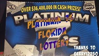 Florida Lottery Scratch Offs - Platinum 7s