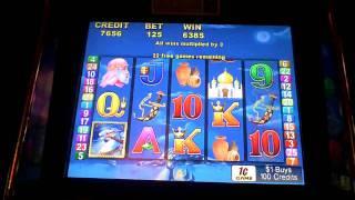 Arabian Nights Slot Machine Bonus Win with a Re-trigger