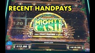 Recent Jackpot Handpays - Mighty Cash, Lock it Link, Buffalo Gold