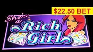 Rich Girl Slot - $22.50 Max Bet - HIGH LIMIT BONUS!