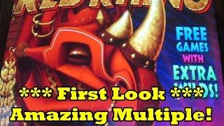 Red Rhino *** First Look *** And BIG WIN With Retrigger!