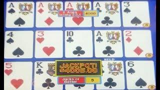 4~Aces $4K Jackpot on Triple Double Bonus Poker Game @Palazzo Las Vegas