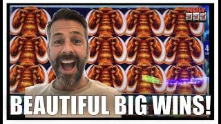 I LOVE WINNING! Amazing Big Wins on the New Lightning Link and Mammoth Power slot machines!