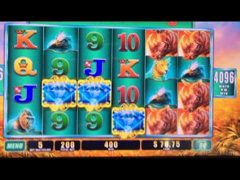 Raging Rino $10 bet bonus and live play with $25 bet ** SLOT LOVER **