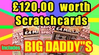 Wow!.. £120.00..includes £10.oo BIG DADDY"S.etc.Scratchcard game.