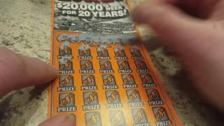20X20 $20,000 A WEEK FOR 20 YEARS $20 ILLINOIS LOTTERY SCRATCH OFF TICKET