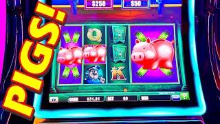 CUTTING OUT PORK!!! * THE PIGS ARE NOT YOUR FRIEND!! - Las Vegas Casino Slot Machine Bonus
