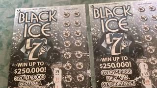 Scratching TWO $5 Black Ice Instant Lottery Tickets