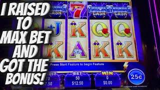 ONE OF THOSE ⋆ Slots ⋆️RARE⋆ Slots ⋆️ TIMES WHEN WE RAISE THE BET AND GET A BONUS! THUNDER CASH SLOT MACHINE!
