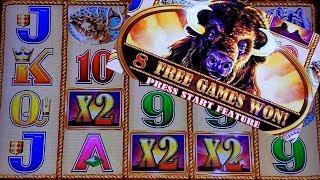 Buffalo Gold Slot Machine Bonus •BIG WIN• w/ x2x2x2 MULTIPLIERS  | Slot Machine Pokies w/NG Slot